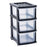 Taurus Storage Organiser 3 Drawer Grey CX384232