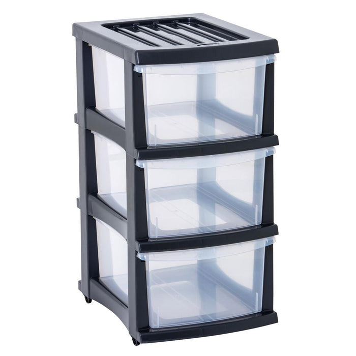 Taurus Storage Organiser 3 Drawer Grey CX384232