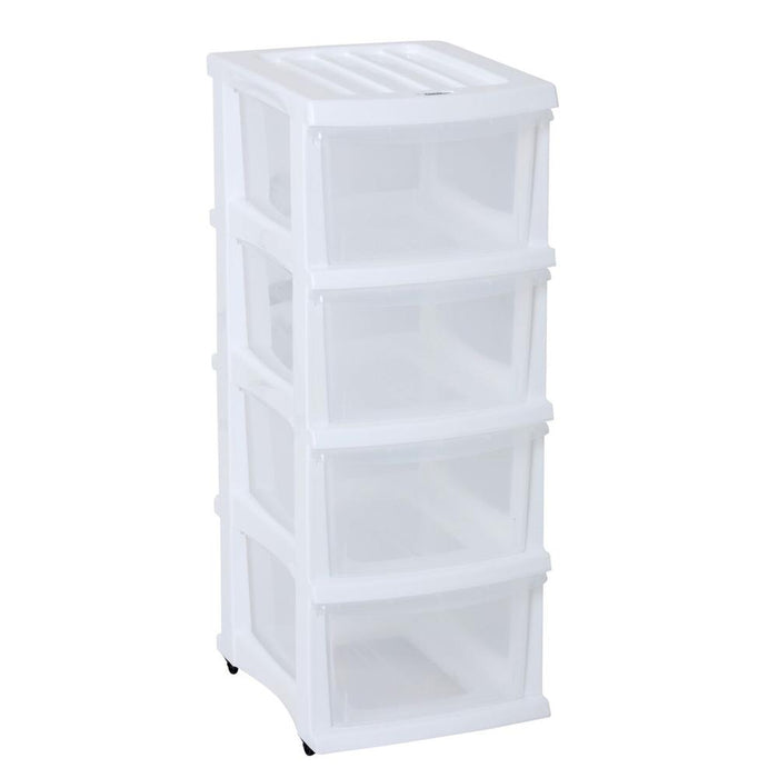 Taurus Storage Organiser 4 Drawer White CX384233