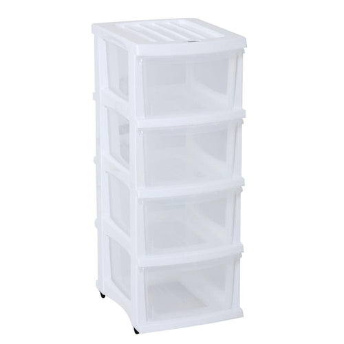 Taurus Drawers Taurus Storage Organiser 4 Drawer White | Newest Products — Discount Office