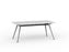 Team Boardroom Table 1800mm x 800mm (Choice of Frame & Worktop Colours) Silver / White KG_TMBD188_S_W