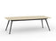 Team Boardroom Table 2400mm x 1200mm Boat Shaped (Choice of Frame & Worktop Colours) Black / Nordic Maple KG_TMBD2412_B_NM
