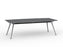 Team Boardroom Table 2400mm x 1200mm Boat Shaped (Choice of Frame & Worktop Colours) Silver / Silver KG_TMBD2412_S_S
