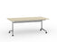 Team Flip Table 1600mm x 800mm (Choice of Frame & Worktop Colours) Polished Alloy / Nordic Maple KG_TMFLIP68C_NM