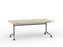 Team Flip Table 1600mm x 800mm (Choice of Frame & Worktop Colours) Silver / Nordic Maple KG_TMFLIP168S_NM