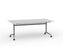 Team Flip Table 1600mm x 800mm (Choice of Frame & Worktop Colours) Silver / White KG_TMFLIP168S_W