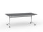 Team Flip Table 1600mm x 800mm (Choice of Frame & Worktop Colours) White / Silver KG_TMFLIP168W_S