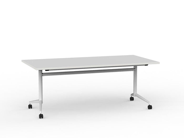 Team Flip Table 1600mm x 800mm (Choice of Frame & Worktop Colours) White / White KG_TMFLIP168W_W