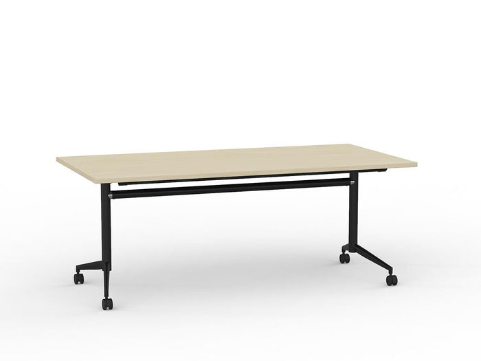 Team Flip Table 1800mm x 900mm (Choice of Frame & Worktop Colours) Black / Nordic Maple KG_TMFLIP189B_NM