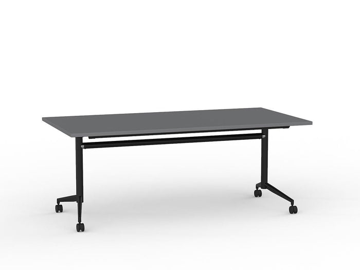 Team Flip Table 1800mm x 900mm (Choice of Frame & Worktop Colours) Black / Silver KG_TMFLIP189B_S