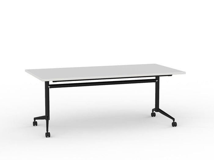 Team Flip Table 1800mm x 900mm (Choice of Frame & Worktop Colours) Black / White KG_TMFLIP189B_W