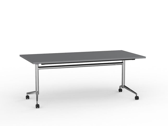 Team Flip Table 1800mm x 900mm (Choice of Frame & Worktop Colours) Polished Alloy / Silver KG_TMFLIP189C_S