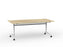 Team Flip Table 1800mm x 900mm (Choice of Frame & Worktop Colours) White / Atlantic Oak KG_TMFLIP189W_AO