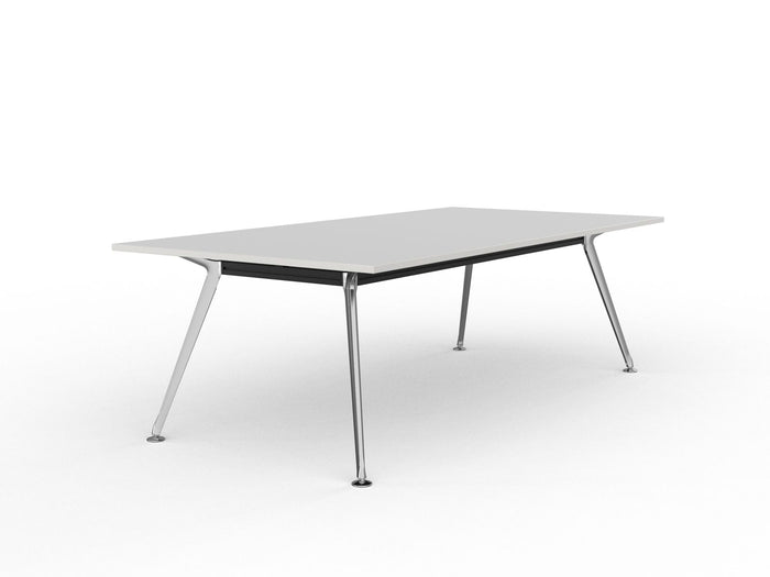 Knight's Team Boardroom Table 2400mm x 1200mm, Rectangle, Chrome Frame (Choice of Worktop Colours)