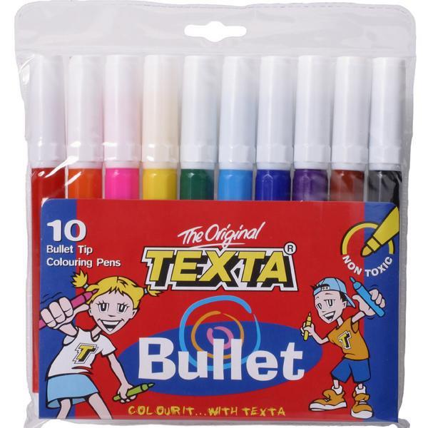 Texta Bullet Tip Colour Pens 10's AO0180130