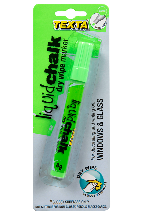 Texta Liquid Chalk Marker Bullet Dry Wipe Green AO0387960