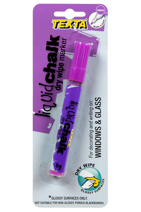 Texta Liquid Chalk Marker Bullet Dry Wipe Purple AO0387980