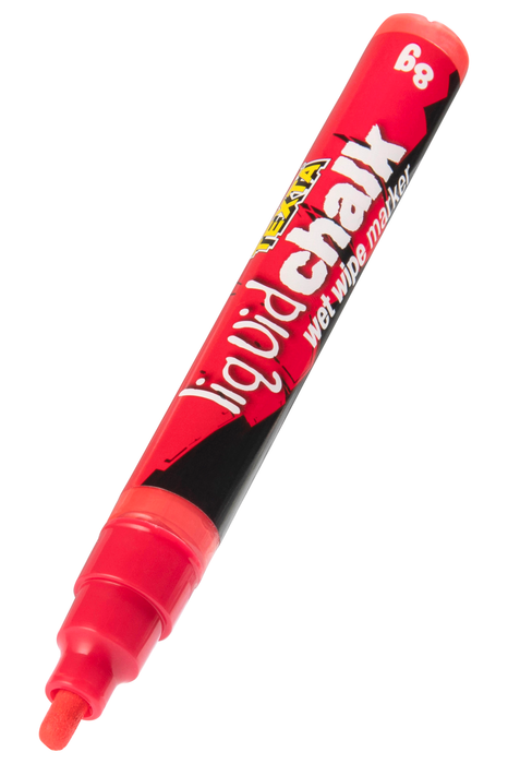 Texta Liquid Chalk Marker Bullet Wet Wipe Red AO0388170
