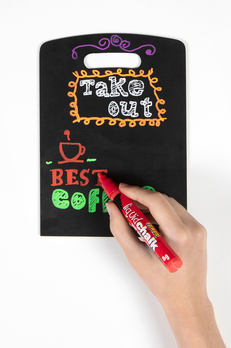 Texta Liquid Chalk Marker Bullet Wet Wipe Red AO0388170