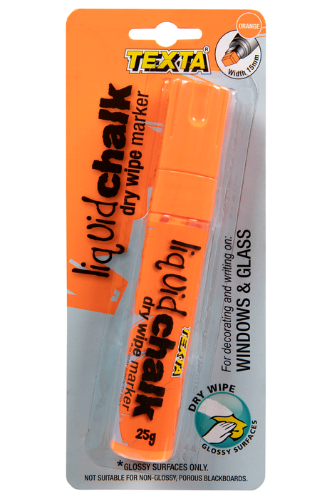 Texta Liquid Chalk Marker Dry Wipe Orange AO0388080