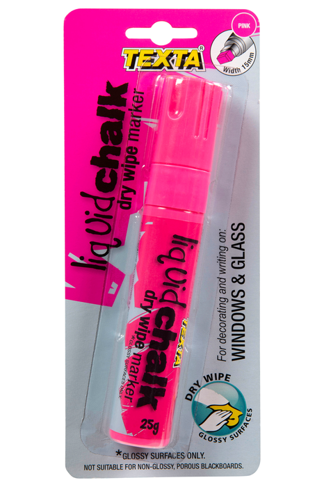 Texta Liquid Chalk Marker Dry Wipe Pink AO0388030