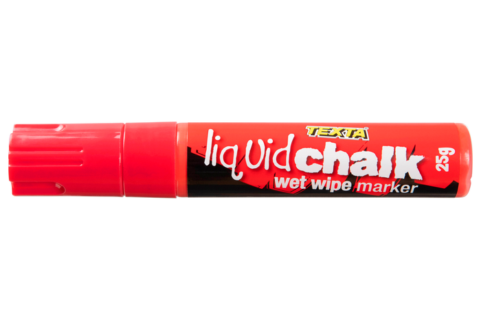 Texta Liquid Chalk Marker Wet Wipe Red AO0388250