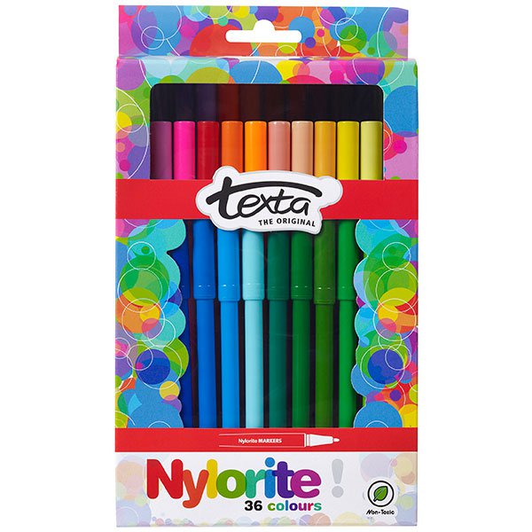 Texta Nylorite Color Markers Pack of 36 AO49874