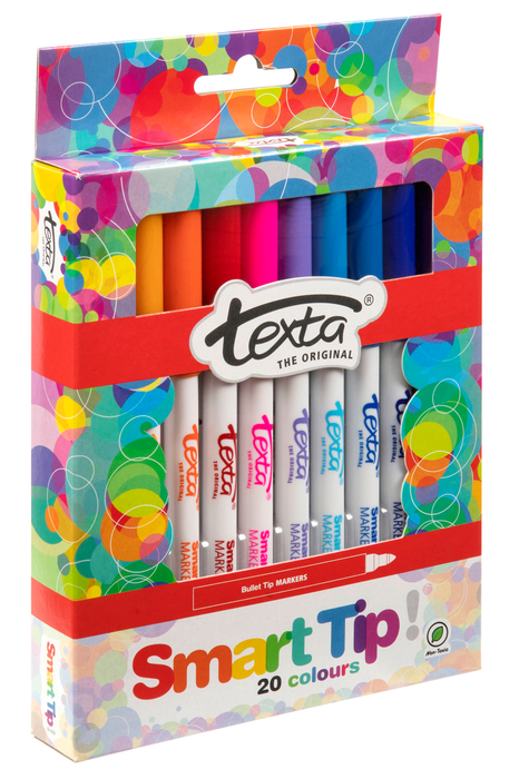 Texta Smart Tip Markers Pack of 20 AO49879