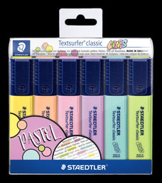 Textsurfer Classic 364 Highlighter Assorted Pastel Wallet of 6 ST364-CWP6