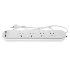 The Brute Power Co. Powerboard - 4 Socket + 2 USB ports MKBPPB4SUSB2