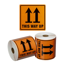 THIS WAY UP Printed Permanent Adhesive Label 99mm x 99mm x 500 Labels per roll MPH15000