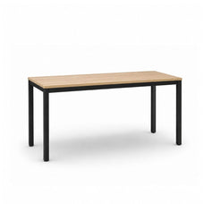 Titan Canteen Table 1600mm x 800mm - Black Frame / Autumn Oak Top MG_TITN_168AO