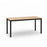 Titan Canteen Table 1600mm x 800mm - Black Frame / Autumn Oak Top