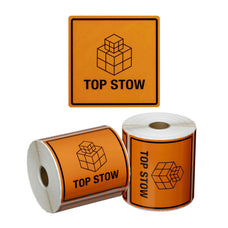 TOP STOW Printed Permanent Adhesive Label 99mm x 99mm x 500 Labels per roll MPH15085