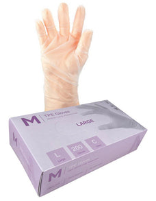 TPE Clear Powder Free Gloves 2.0g x 2000's - Large MPH29060