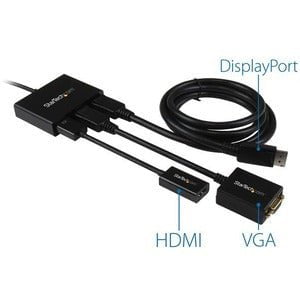 Triple Head DisplayPort 1.2 Multi Monitor MST Hub - DisplayPort 1.2 Multi Stream Video Output Hub - 1x DP (M) to 3x DP (F) Divisor - DisplayPort Multiplicator Hub IM2639104