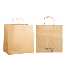 Twist Handle Paper Bag, Extra Large, Brown, 355mm x 230mm x 370mm, 120gsm x 150 pieces MPH24475