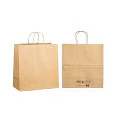 Twist Handle Paper Bag, Large, Brown, 320mm x 175mm x 345mm, 120gsm x 150 pieces MPH24470