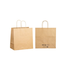 Twist Handle Paper Bag, Small, Brown, 280mm x 150mm x 280mm, 120gsm x 250 pieces MPH24460