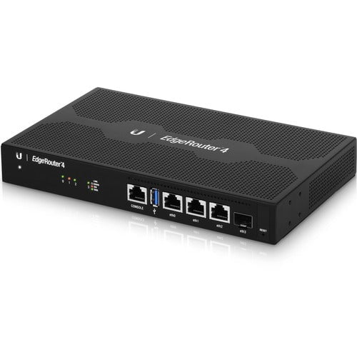 Ubiquiti ER-4 Router - 3 Ports - 3 RJ-45 Port(s) - Management Port - 1 SFP (mini-GBIC) Slots - 1 GB - Gigabit Ethernet - 1U - Rack-mountable, Wall Mountable IM5188176