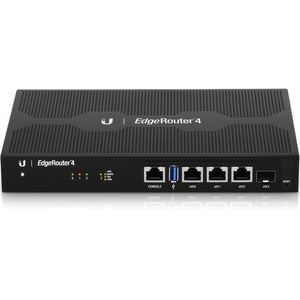 Ubiquiti ER-4 Router - 3 Ports - 3 RJ-45 Port(s) - Management Port - 1 SFP (mini-GBIC) Slots - 1 GB - Gigabit Ethernet - 1U - Rack-mountable, Wall Mountable IM5188176