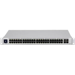 Ubiquiti UniFi USW-48-PoE Ethernet Switch - 48 Ports - Manageable - 2 Layer Supported - Modular - 4 SFP Slots - 45 W Power Consumption - 195 W PoE Budget - Twisted Pair, Optical Fiber - PoE Ports - 1U High - Rack-mountable, Desktop IM4962352