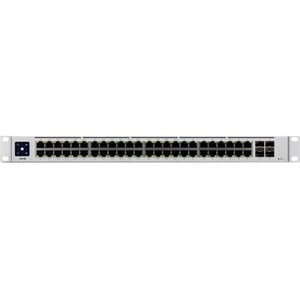 Ubiquiti UniFi USW-48-PoE Ethernet Switch - 48 Ports - Manageable - 2 Layer Supported - Modular - 4 SFP Slots - 45 W Power Consumption - 195 W PoE Budget - Twisted Pair, Optical Fiber - PoE Ports - 1U High - Rack-mountable, Desktop IM4962352
