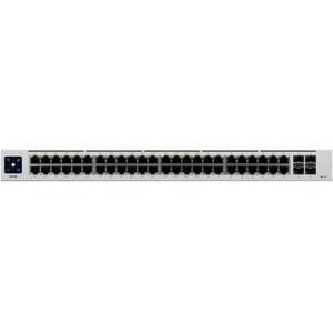 Ubiquiti UniFi USW-48-PoE Ethernet Switch - 48 Ports - Manageable - 2 Layer Supported - Modular - 4 SFP Slots - 45 W Power Consumption - 195 W PoE Budget - Twisted Pair, Optical Fiber - PoE Ports - 1U High - Rack-mountable, Desktop IM4962352