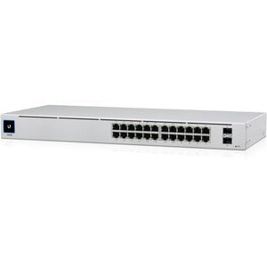 Ubiquiti USW-24-POE Ethernet Switch - 24 Ports - Manageable - 2 Layer Supported - Modular - 2 SFP Slots - Optical Fiber, Twisted Pair - 1U High - Rack-mountable, Desktop IM4791279