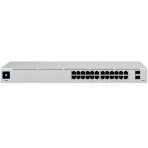 Ubiquiti USW-24-POE Ethernet Switch - 24 Ports - Manageable - 2 Layer Supported - Modular - 2 SFP Slots - Optical Fiber, Twisted Pair - 1U High - Rack-mountable, Desktop IM4791279