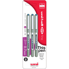 Uni-ball Eye Pens 0.7mm Capped Micro 3 Pack Blue UB-157 CX250224