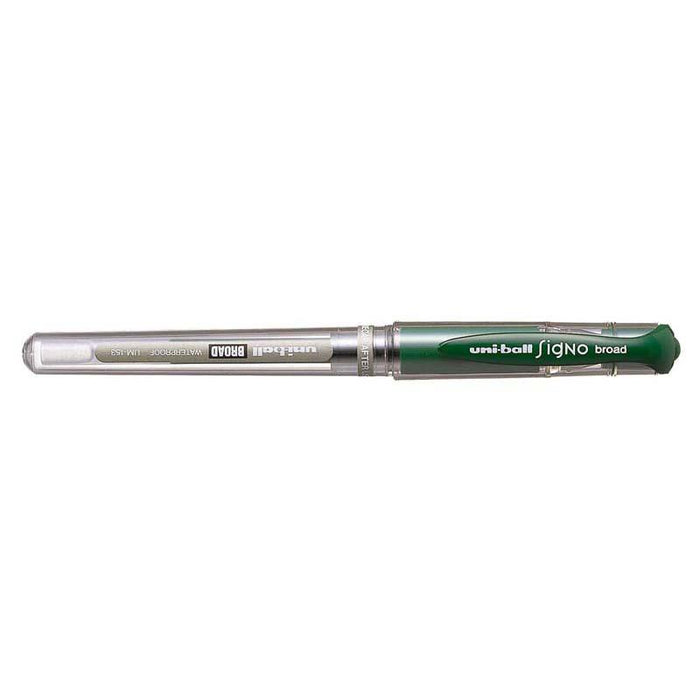 Uni-ball Signo Broad Rollerball Pen, 1.0mm Capped Green UM-153 CX249453
