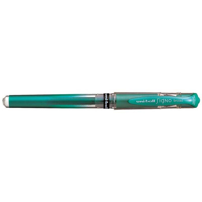 Uni-ball Signo Broad Rollerball Pen, 1.0mm Capped Metallic Green UM-153 CX249483