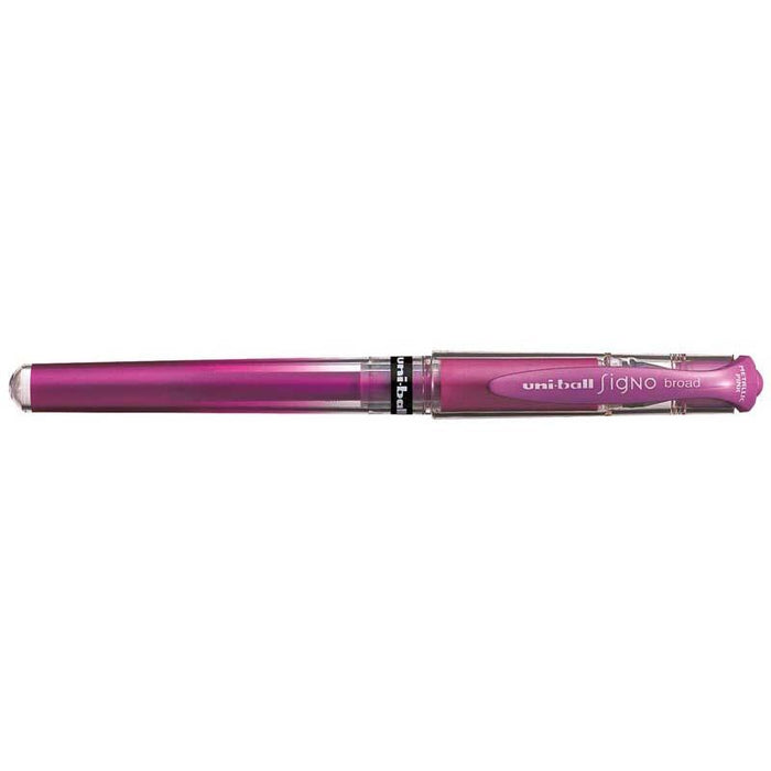 Uni-ball Signo Broad Rollerball Pen, 1.0mm Capped Metallic Pink UM-153 CX249486